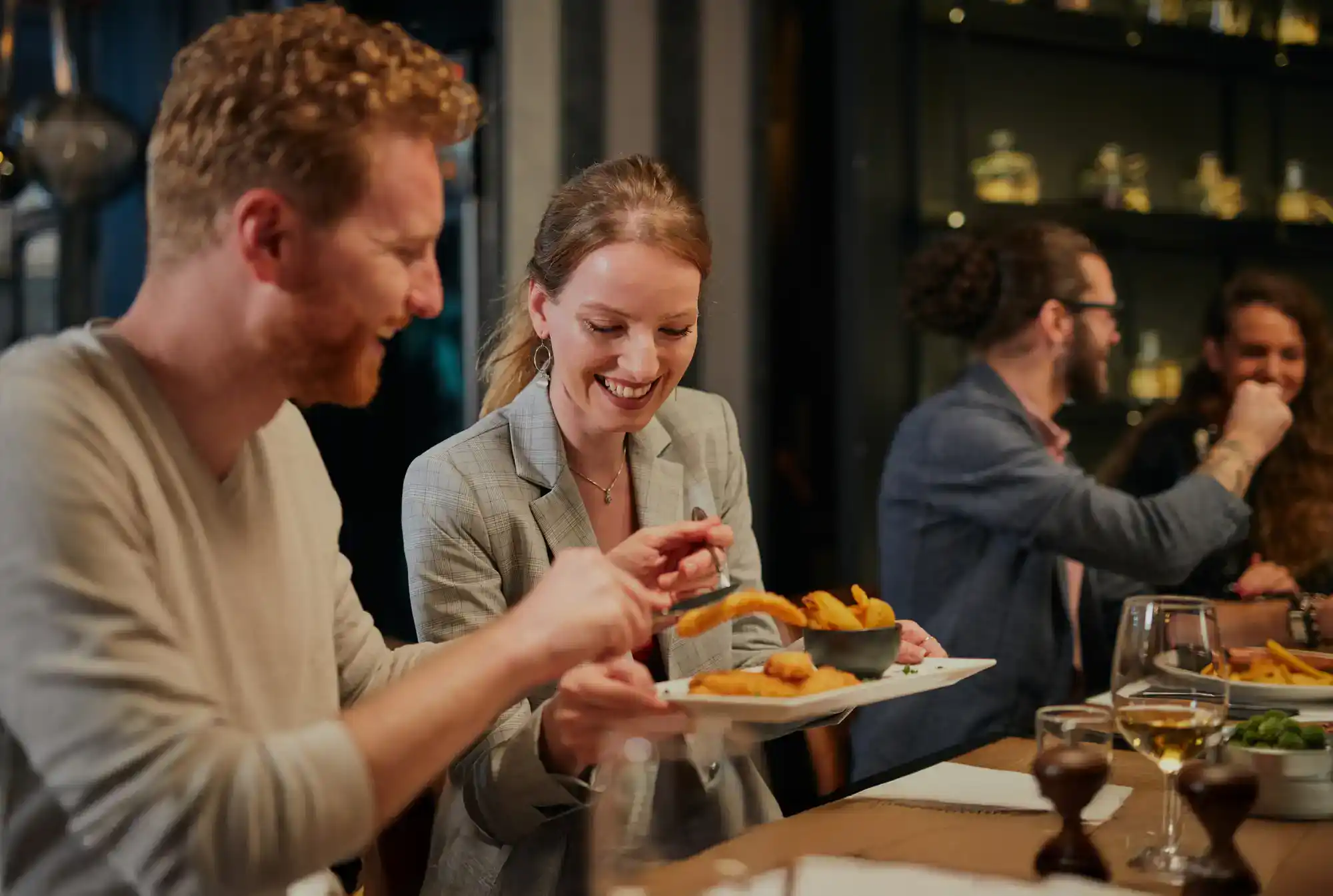 Skymor Panola couple enjoying dinner